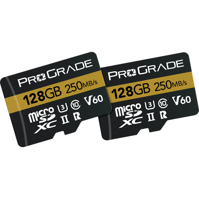 ProGrade Digital microSDXC 128GB UHS-II Clase 10 250MB/s 2-Pack con Adaptador SD