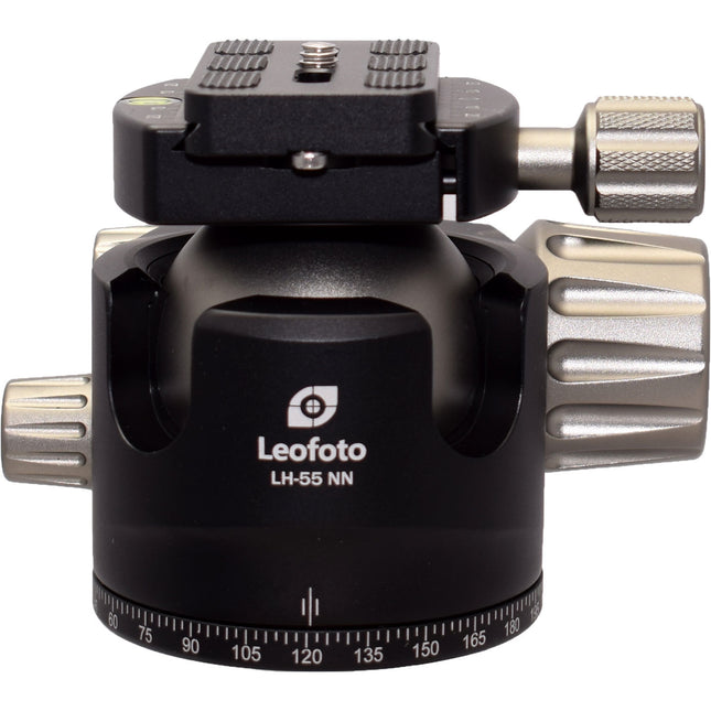 Leofoto LH-55NN Rótula sin Cuello Capacidad 25kg Altura 3.5 Pulgadas con Placa Rápida Negra