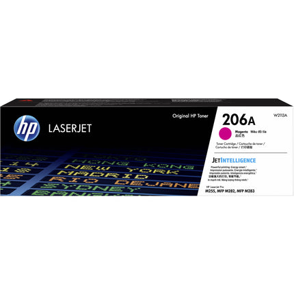 HP 206A Cartucho de Tóner Magenta Láser Capacidad Estándar 1250 Páginas para Impresoras M255dw M283fdw