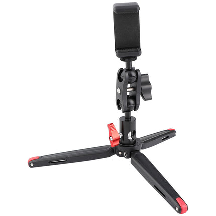 CAMVATE Mini Trípode Plegable con Montura para Smartphone y Cabezal Doble Bola