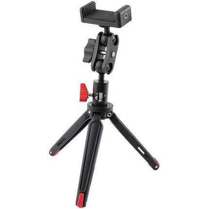 CAMVATE Mini Trípode Plegable con Montura para Smartphone y Cabezal Doble Bola