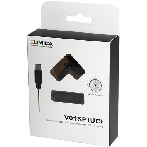 Comica Audio CVM-V01SP UC Micrófono Lavalier USB Tipo-C Android 4.5m Cable