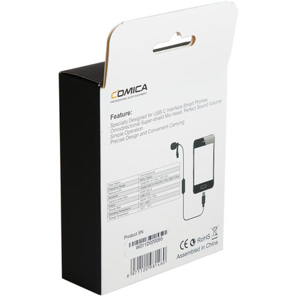 Comica Audio CVM-V01SP UC Micrófono Lavalier USB Tipo-C Android 4.5m Cable