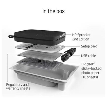 HP Sprocket 200 Impresora de Fotos Compacta 2x3 Pulgadas 10 Hojas