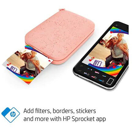 Impresora Fotográfica HP Sprocket 200 Blush Bluetooth 5.0 10 Hojas