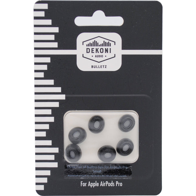 Dekoni Audio Bulletz Almohadillas de Espuma para AirPods Pro 1 y 2 Large 3 pares negras