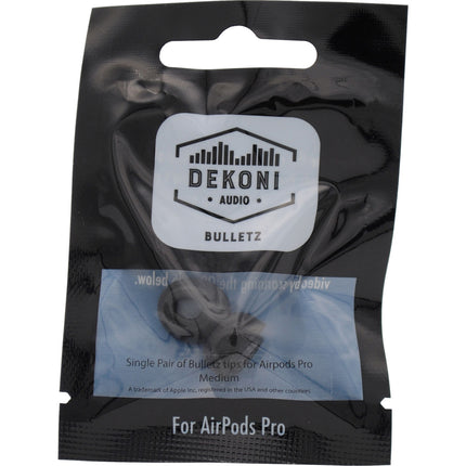 Dekoni Audio Bulletz espuma viscoelástica para AirPods Pro 1 y 2 medio negro 1 par