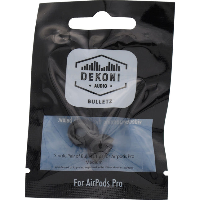 Dekoni Audio Bulletz espuma viscoelástica para AirPods Pro 1 y 2 medio negro 1 par