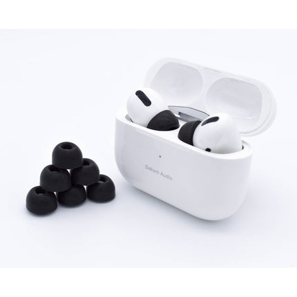 Dekoni Audio Bulletz Almohadillas de Espuma para AirPods Pro 1 y 2 Large 3 pares negras