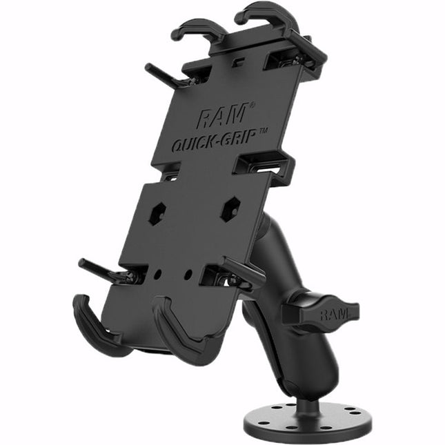 RAM Mounts Quick-Grip XL Soporte para Smartphone con Base Taladro 2.5" Aluminio Marine 360° Giratorio