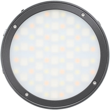 Godox Round Mini RGB LED Luz Magnética Gris con Temperatura 2500-8500K y 14 Efectos Especiales