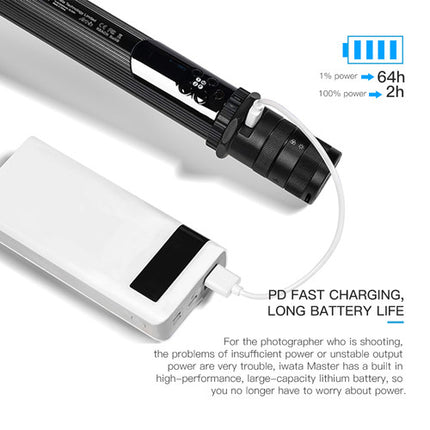 DigitalFoto Solution Limited DF IWATA RGB 16W Tubo Luminoso 16.7" CCT 2000-9999K 2h Batería