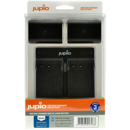 Jupio Pack de Baterías DMW-BLF19E 1860mAh Cargador Dual USB
