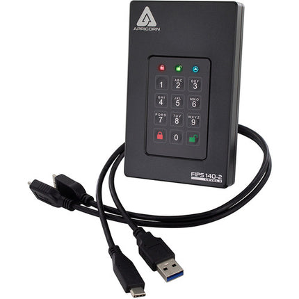 Apricorn 16TB Aegis Fortress L3 SSD portátil cifrada 5 Gb/s con teclado PIN