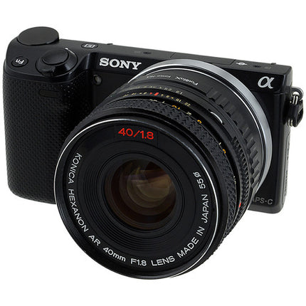 FotodioX Adaptador para Montura Konica AR a Sony NEX Cámara con Garantía 2 Años