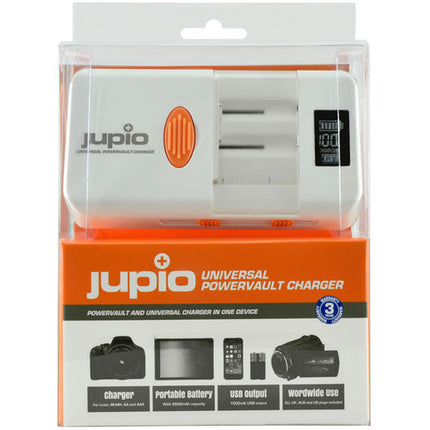 Jupio 2600 mAh PowerVault Cargador Universal Edición Mundial con 3 enchufes