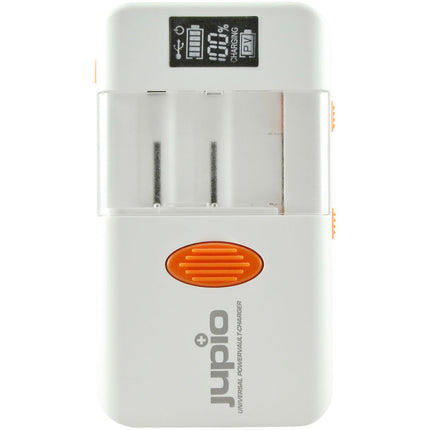 Jupio 2600 mAh PowerVault Cargador Universal Edición Mundial con 3 enchufes