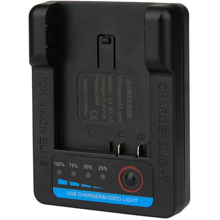 ANDYCINE 35-LED Luz Mini para Cámara 700 Lúmenes 6000K y Detección de Batería Nikon EN-EL15