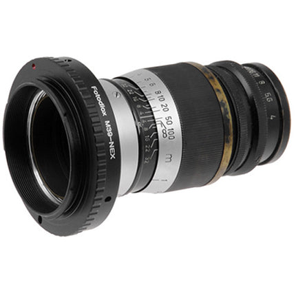 FotodioX Adaptador de Montura para Objetivo M39 L39 a Cámara Sony E con Enfoque Infinito y Construcción en Aluminio Anodizado