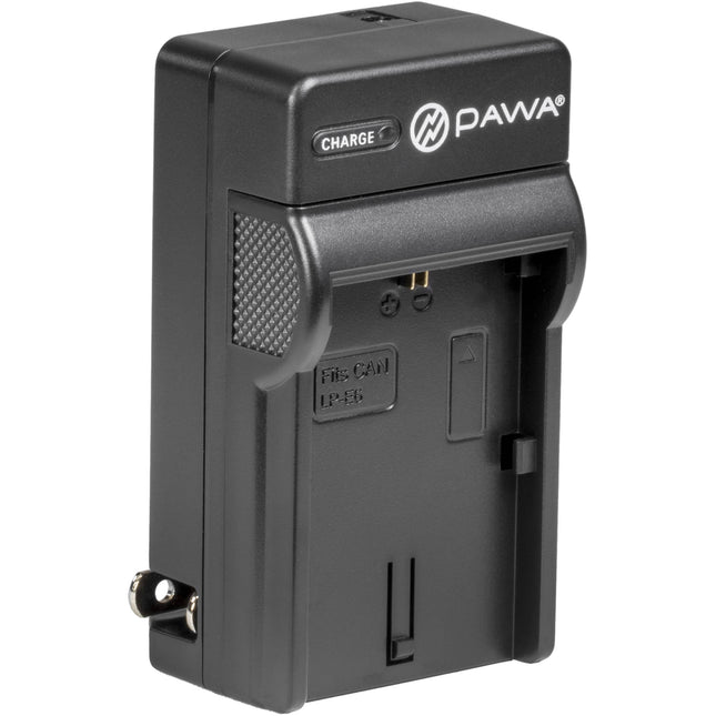 Pawa Cargador Compacto para Baterías Canon LP-E6 LP-E6N LP-E6NH con Adaptadores Europeo y Coche
