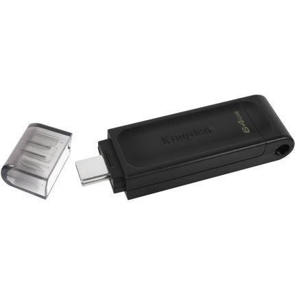Kingston 64GB DataTraveler 70 USB 3.2 Gen 1 Tipo C Unidad Flash con Tapón Removible