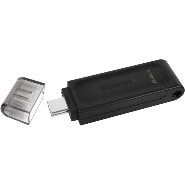 Kingston 64GB DataTraveler 70 USB 3.2 Gen 1 Tipo C Unidad Flash con Tapón Removible