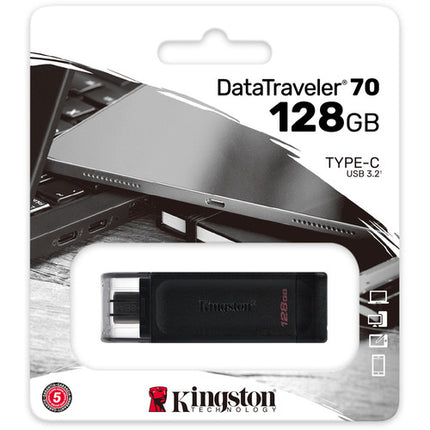 Kingston 128GB DataTraveler 70 Unidad Flash USB 3.2 Gen 1 Tipo C 2 Pack