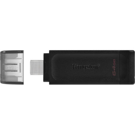 Kingston 64GB DataTraveler 70 USB 3.2 Gen 1 Tipo C Unidad Flash con Tapón Removible