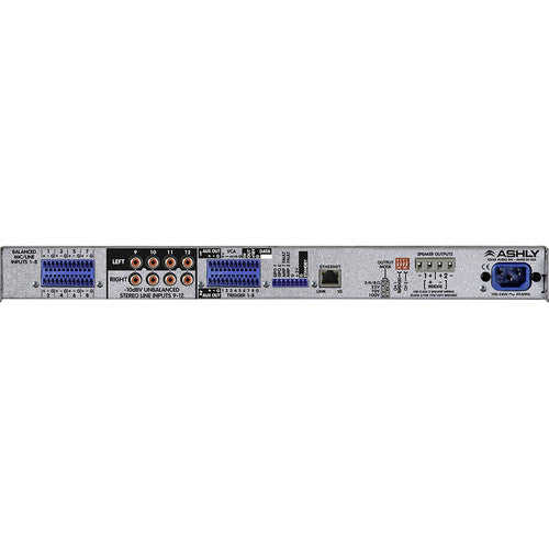 Ashly mXa-1502 Mezclador Amplificador DSP 12 Canales 4 Zonas 2x150W Clase D