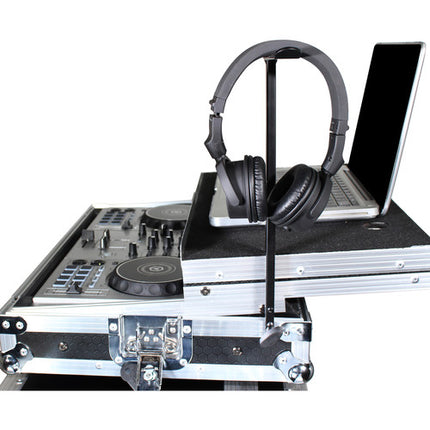 ProX Soporte para Auriculares DJ con Barra Giratoria de 12 Pulgadas y Clamp para Flight Cases
