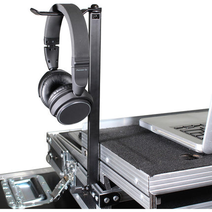 ProX Soporte para Auriculares DJ con Barra Giratoria de 12 Pulgadas y Clamp para Flight Cases