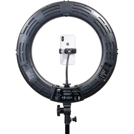 Dracast Halo Plus Series 180 Luz LED Circular Bicolor 19" 2700-5600K CRI 96+ Kit con Soporte