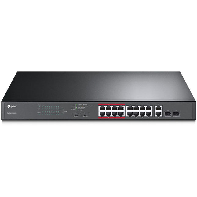 TP-Link TL-SL1218MP Switch No Gestionado 16 Puertos PoE+ 250W Rack