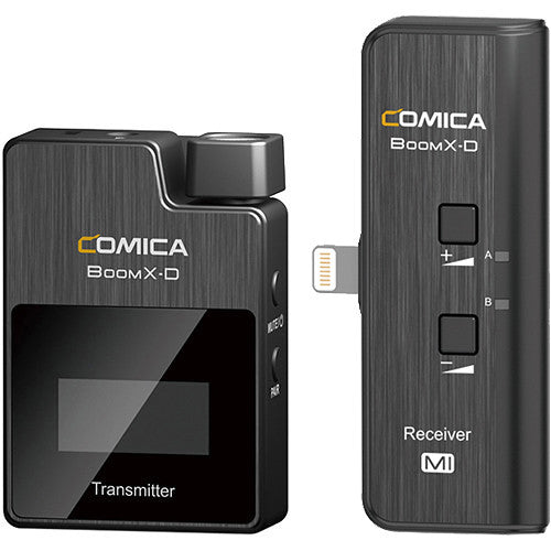 Comica Audio BoomX-D MI1 Sistema de Micrófono Inalámbrico Ultracompacto para iOS 5 Horas de Batería