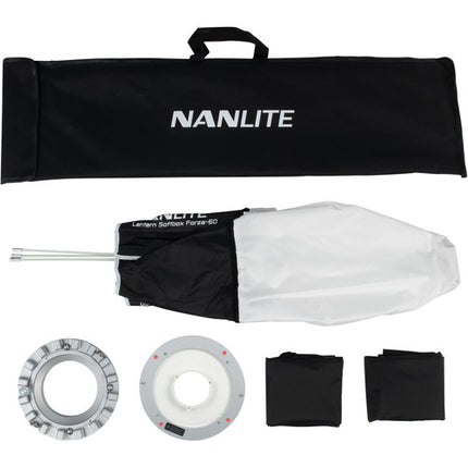 Nanlite Forza 60 Linterna Softbox 18 Pulgadas Difusor 270° Bowens