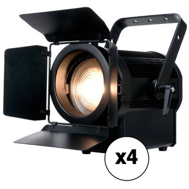 American DJ Encore FR150Z Juego de 4 LED Fresnel 130W 8 Pulgadas 3000K