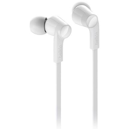 Belkin RockStar Auriculares In-Ear Lightning Blanco Micrófono Cable Antienredos