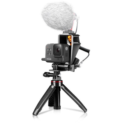 Ulanzi Soporte Plegable Vlog Selfie para GoPro HERO5/6/7/8 con 3 Zapatas Frías y Espejo Acrílico