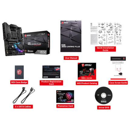 MSI MPG B550 GAMING PLUS Placa Base ATX Socket AM4 DDR4 4400MHz M.2