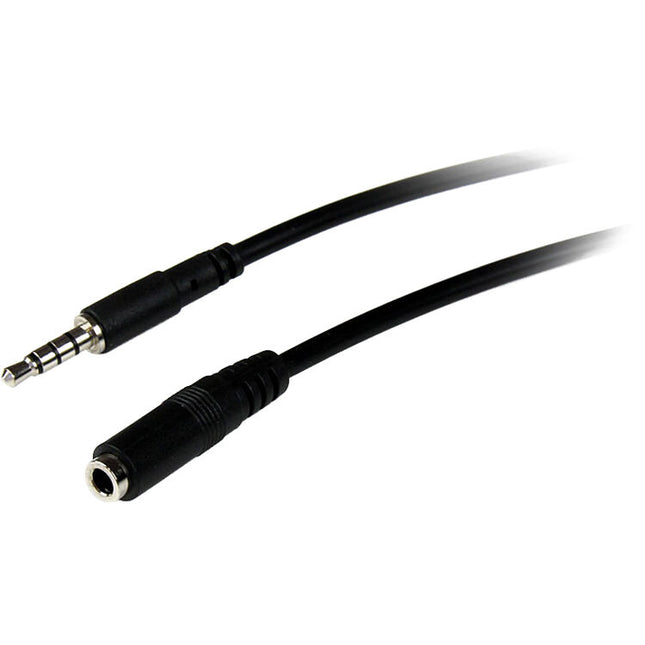 StarTech Cable Extensor de Auriculares 3.5mm TRRS 2m con Conectores Moldeados