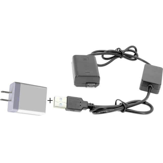 GyroVu Cable inteligente USB a batería dummy Sony NP-FW50 3.1A 40 pulgadas