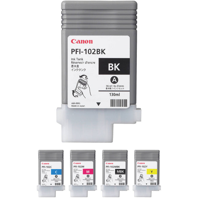 Canon PFI-102 Juego de Tanques de Tinta 130 ml para Impresoras imagePROGRAF