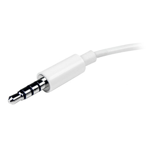StarTech Adaptador Divisor de Audio para Micrófono y Auriculares 3.5mm Blanco