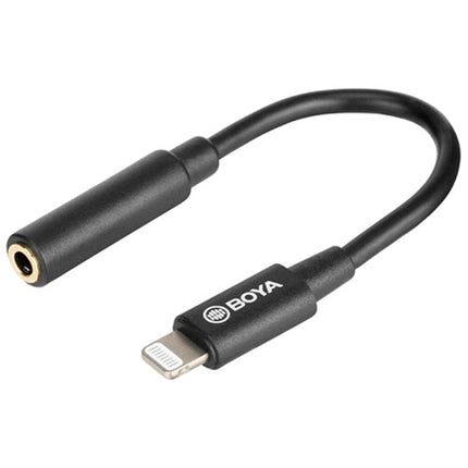 BOYA BY-K3 Adaptador de Cable 3.5mm TRRS a Lightning 6cm para iOS