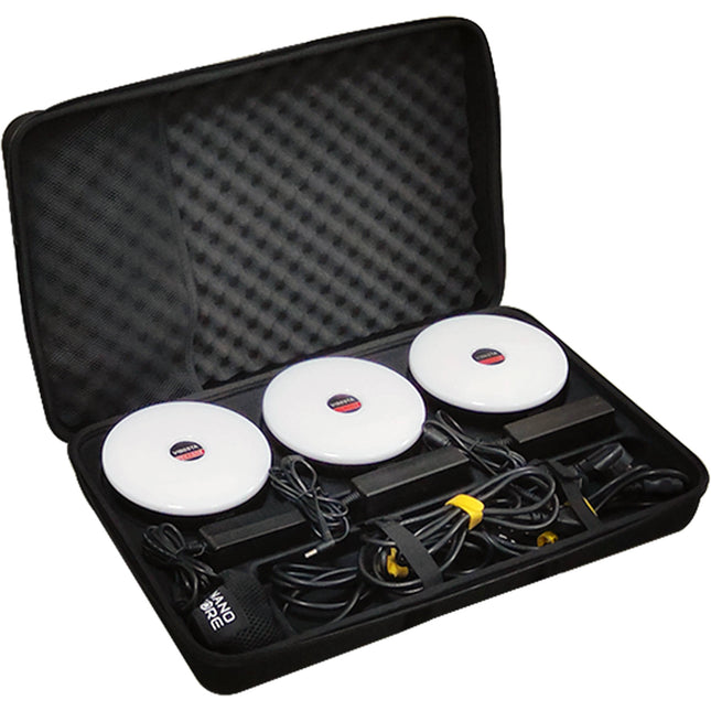 Vibesta Peragos RGBWW Disc 30C Kit de Iluminación 3 Luces LED con Case y Adaptadores AC