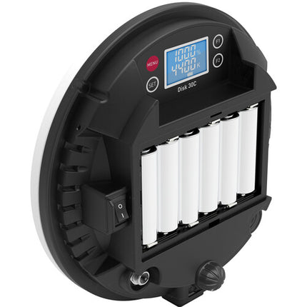Vibesta Peragos Disk Kit de 3 Luces LED Bi-Color y RGBWW con Case y Adaptadores