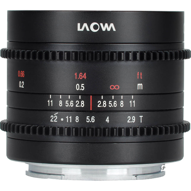 Venus Optics Laowa 9mm T2.9 Zero-D lente cine MFT 100° ángulo de visión pelican case