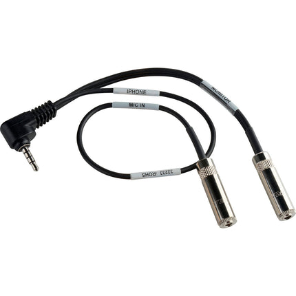 Sescom IPHONE-LN2MIC1RA Cable Monitor y Línea 3.5mm Ángulo Recto 25 dB