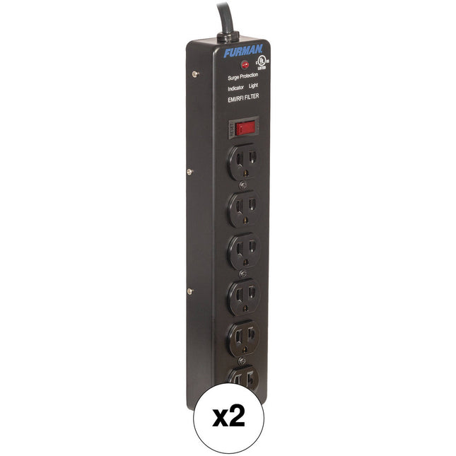 Furman Pro Plug Regleta eléctrica 6 tomas 540 julios protección 2 unidades
