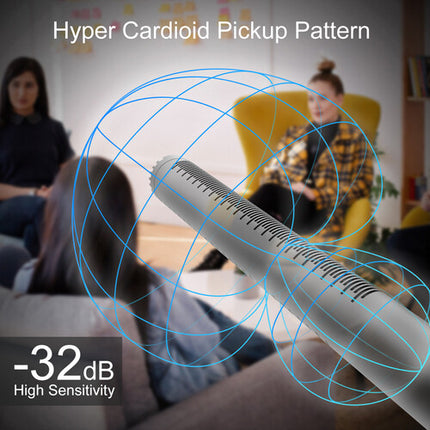 Synco Mic-D2 Micrófono Shotgun Hipercardioide 48V Phantom con Cable XLR y Soporte